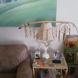 Indian Stick Dream Catcher Deer Skin Antlers Leg