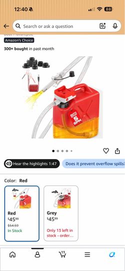 Portable Battery Powered Fuel Transfer Pump (5 GPM Auto-Stop) - Brand New