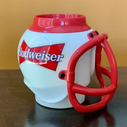 BEER, SODA HOLDER, BUD HELMET, VINTAGE, JUST IN TIME FOR THE SUPERBOWL!