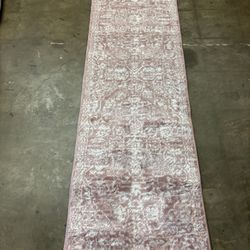 New 2’3” x 7’3” Blush Runner Rug