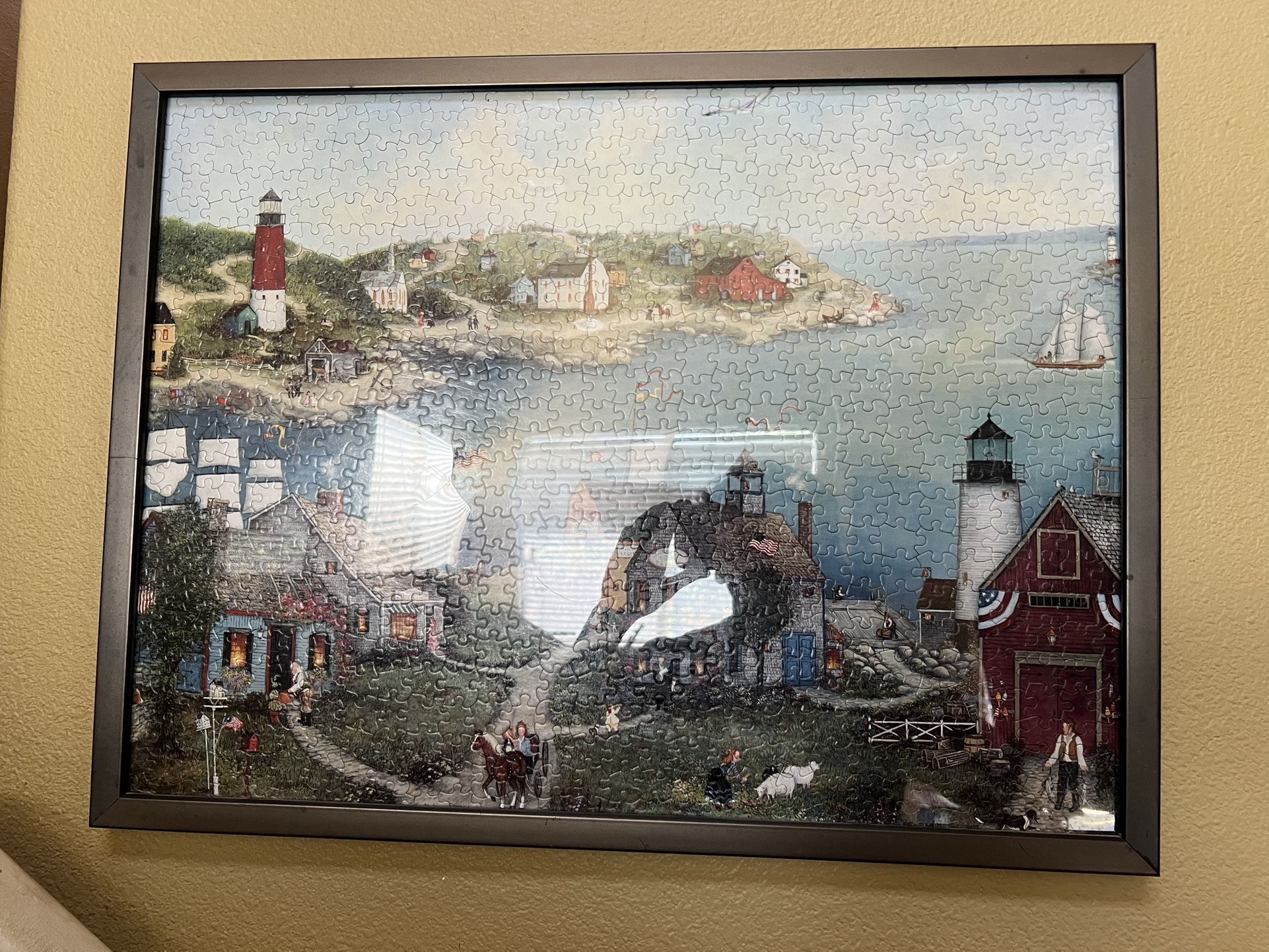 Puzzle of Dock With Frame