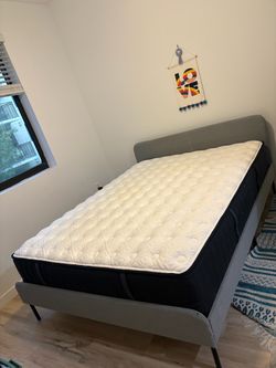 Queen bed frame (mattress not included)