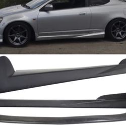 Fits 02-06 Acura RSX AC Style Front Bumper Lip Spoiler + Mug Style Side Skirt PU