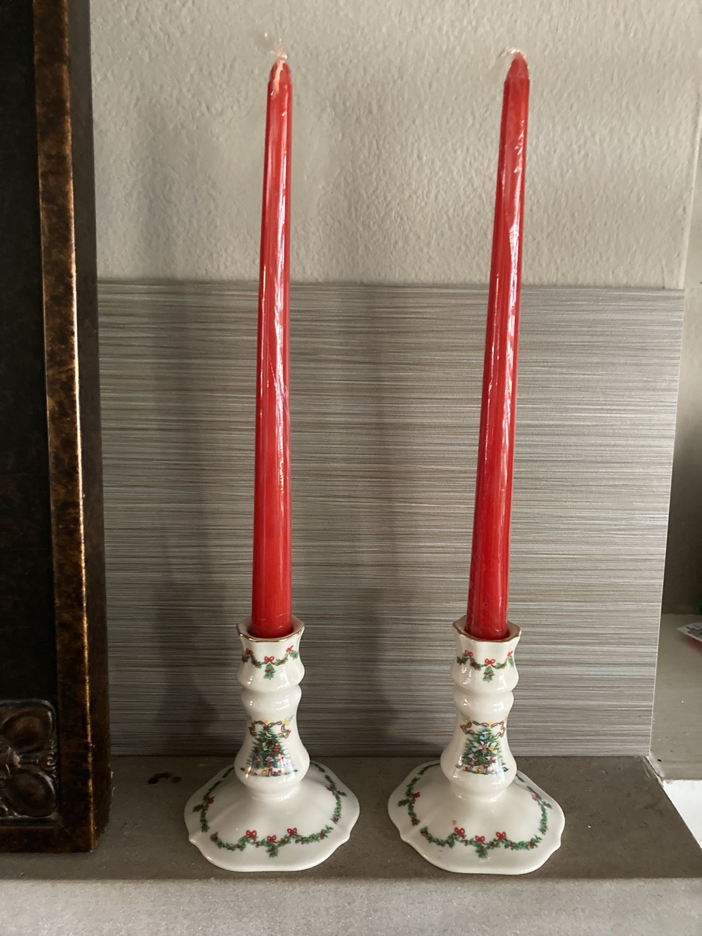 Lenox Candle Holders Pair