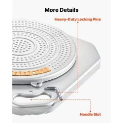 181#  Wheel Alignment Turn Plates, 2 PCS, 2-Ton Capacity per Plate, Brass Dial Measurements, 360° Rotating Turntable Wheel Alignment Tool with Transit