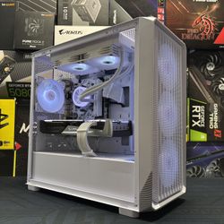 White AMD Gaming PC