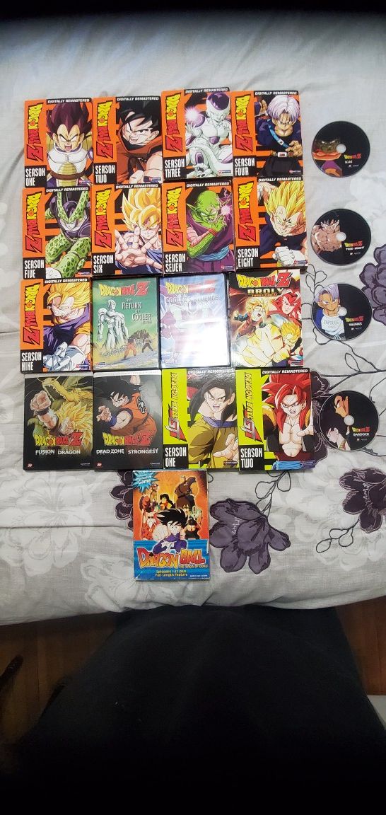 Dragon Ball Z & Dragon Ball GT All Seasons. And rare 2 volumes of an early dub of Dragon Ball. OBO