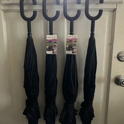 4 New Black Umbrellas 