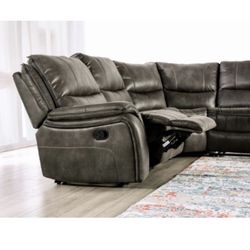 $800 Off Internet Pricing for This Grey Sectional Sofa With Reclining Seats