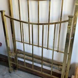 Vintage Antique Brass Twin Bed Frame