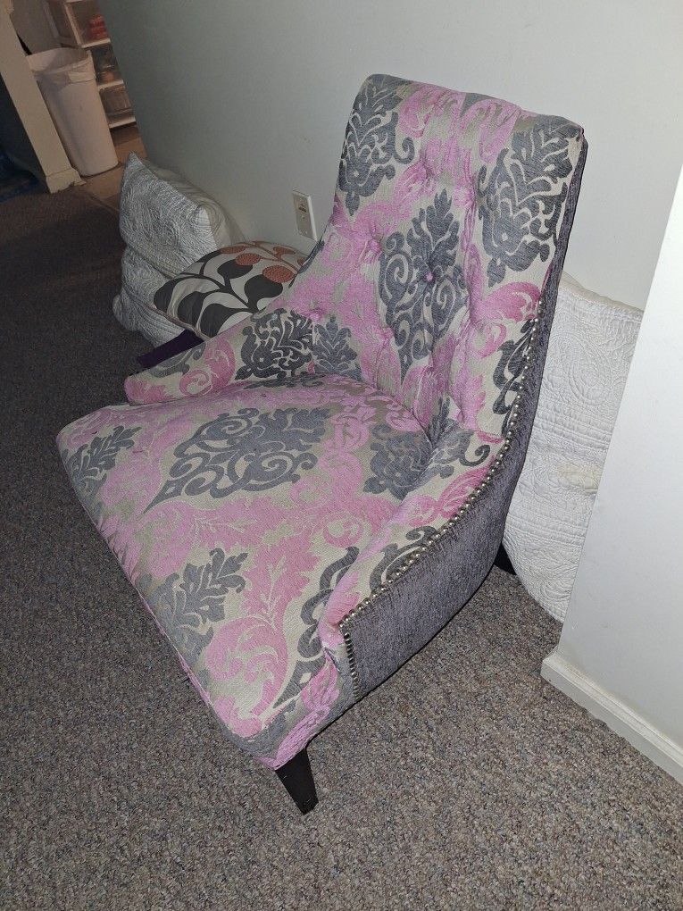 Antique Pink An Gray Chair