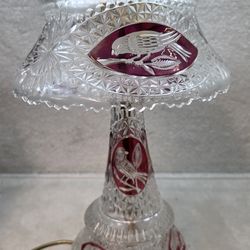 Hofbauer German Ruby Red Crystal Birds Bird lamp