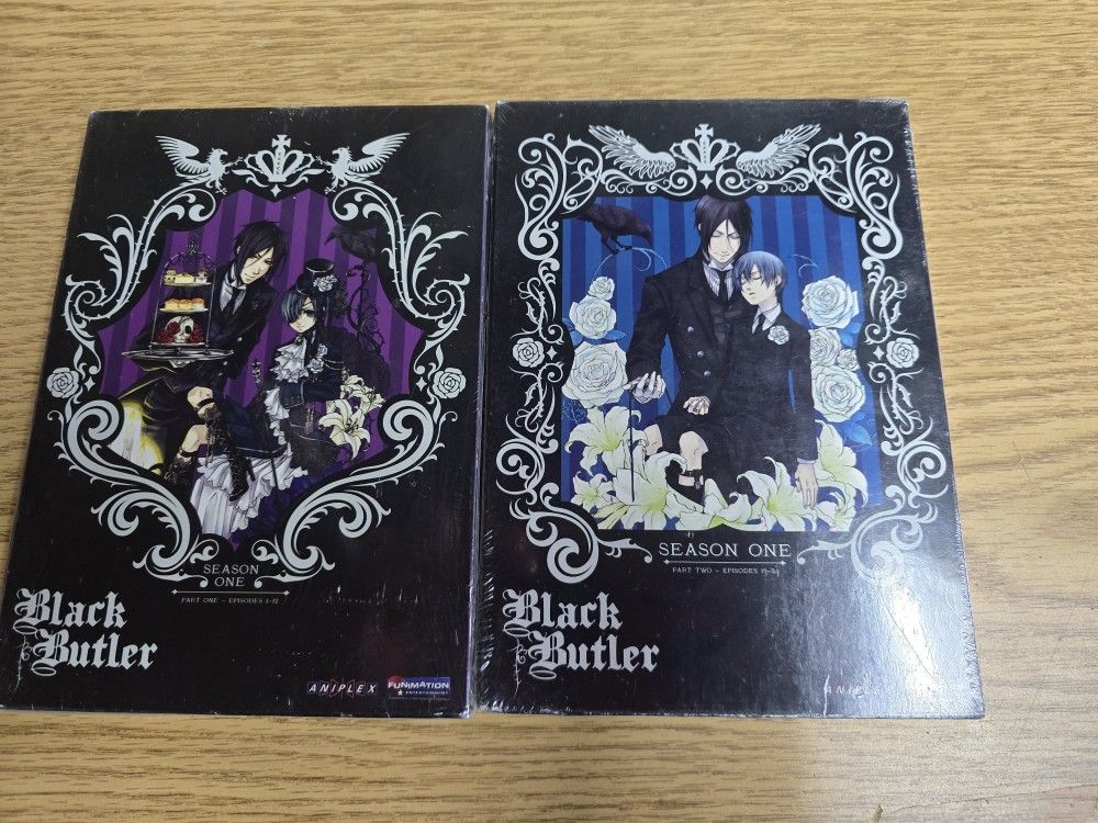 Sealed NEW Black Butler: Season 1, Part 1 & 2 (DVD, 2011, 4-Disc Set)