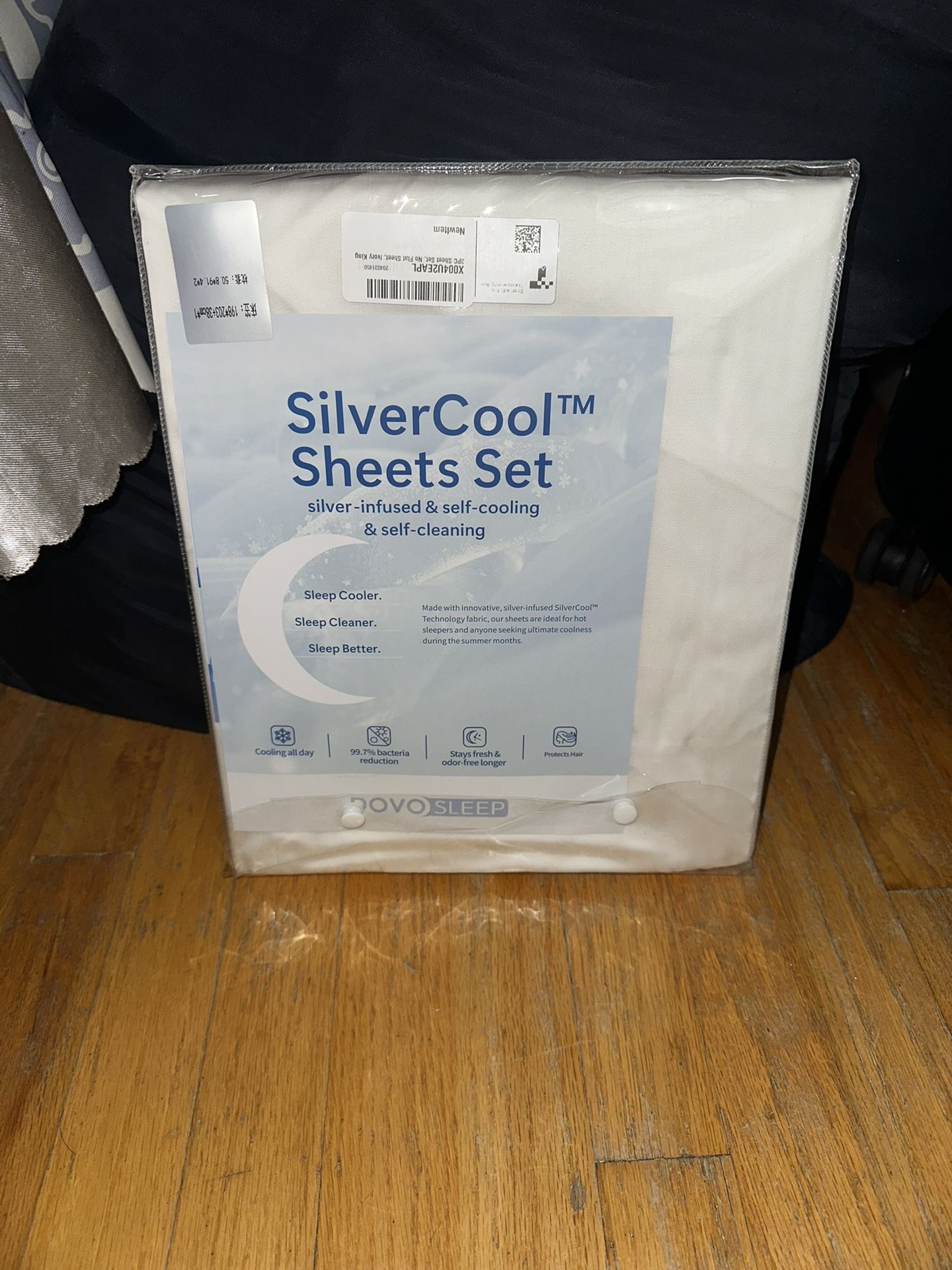 Novo Sleep SilverCool Sheets Set, King Size, New