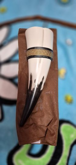 MGM Viking Drinking Horn with Gold Band