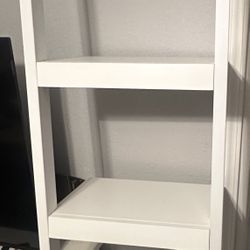 Crate & Barrel Sawyer White Leaning 18" Bookcase