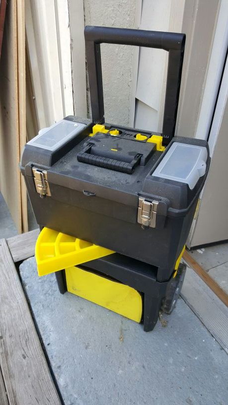 Brand new portable Stanley toolbox on wheels