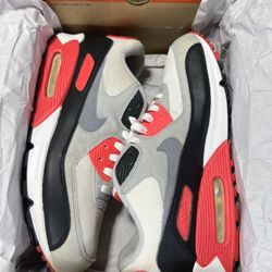 NIKE / Air Max 90 Classic Infrared VINTAGE 2005 Shoes Kicks / 313096 101 / Men’s 11.5 / Like New w/ Box!! Worn 1x / White, Grey’s & Infrared
