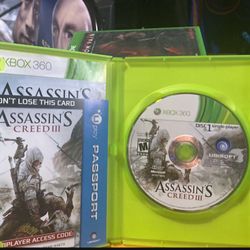 ASSASSINS CREED III XBOX 260 GAME