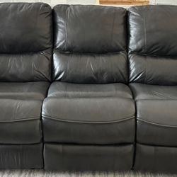 Top Grain Italian leather Power Reclining Sofa Set
