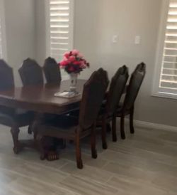 Dining table with 6 chairs