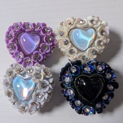 4pcs Heart Beads/Toppers