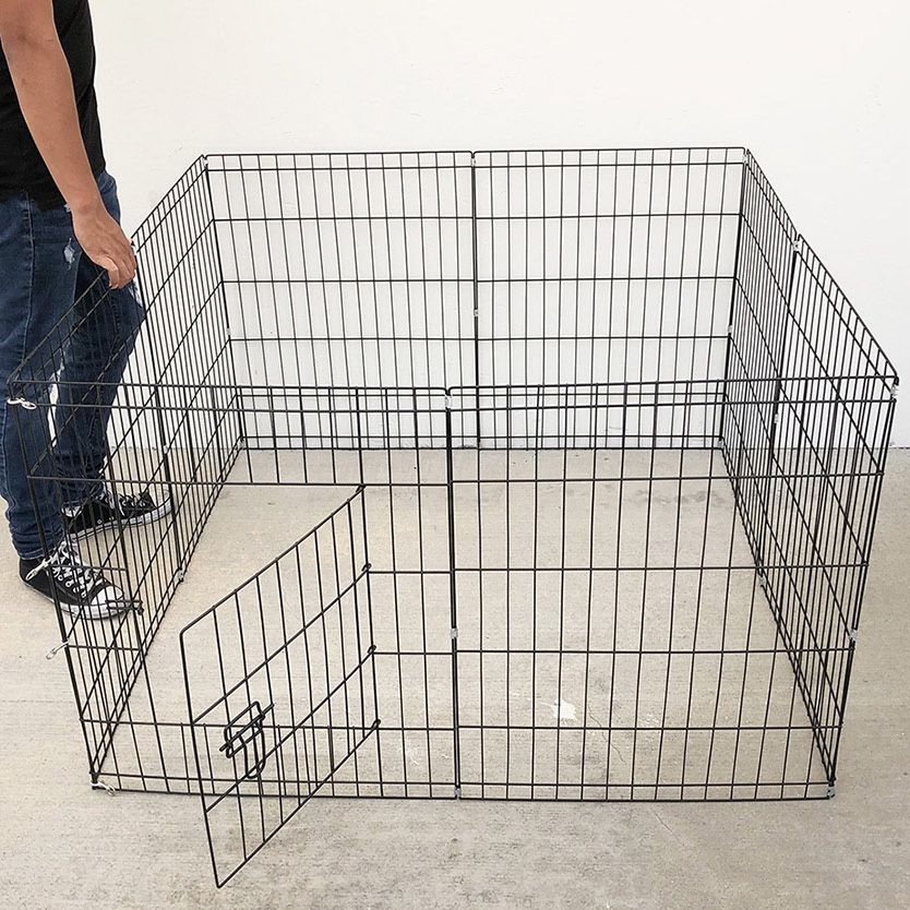 (New) $44 Dog Pet Playpen Gate Fence 8-Panels X (30” Tall X 24” Wide) 