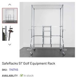 Saferacks Golf Bag Equipment Rack NEW