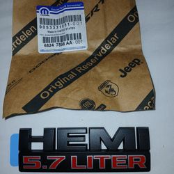 DODGE BLACK SIDE EMBLEM OEM 