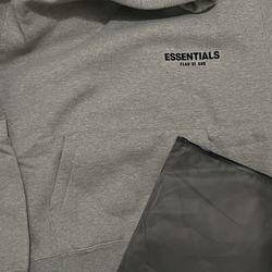 Dark oat / dark grey essential hoodie