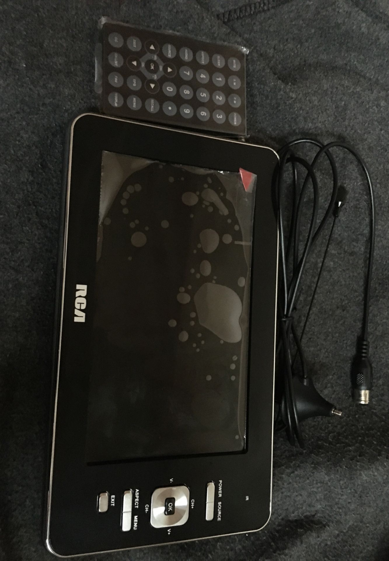 RCA 7 inch portable LCD TV brand new never opened never used brand new /comes with remote and antenna needs DC 12v 1a adaptor has built in 2x Lithiu