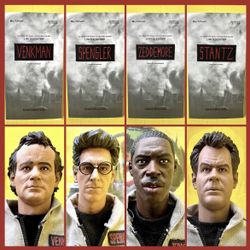 1/6 Ghostbusters 4 Figures Spengler Venkman Stantz Zeddmore Blitzway/Custom