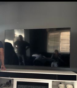 Beautiful barn doors that can be used anywhere in your house. Also a beautiful mirror, coffee table and a big screen TV.