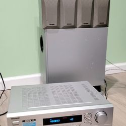 Onkyo Surround Sound 5.1 100w x 5 powered Subwoofer fully tested no remote or speaker wire