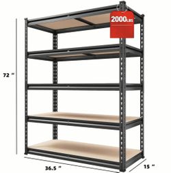 New in box Storage Rack Heavy-duty 5-layer Zinc Steel Storage,for garage storage,pantry , restaurant