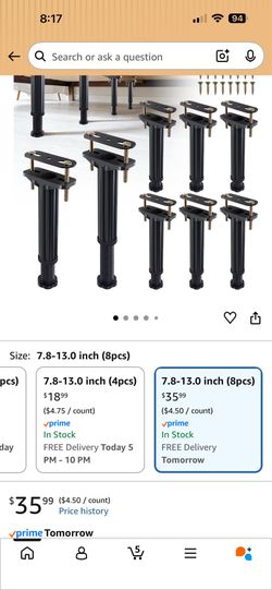 New set of 8 Bed Supporters