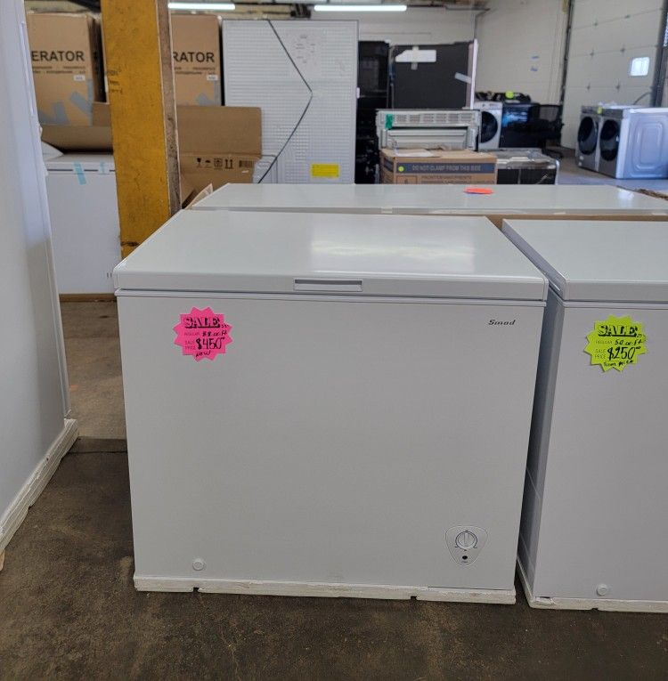 New Smad 8.8 Cubic F.t Chest Freezer White With 1 Year Warranty 