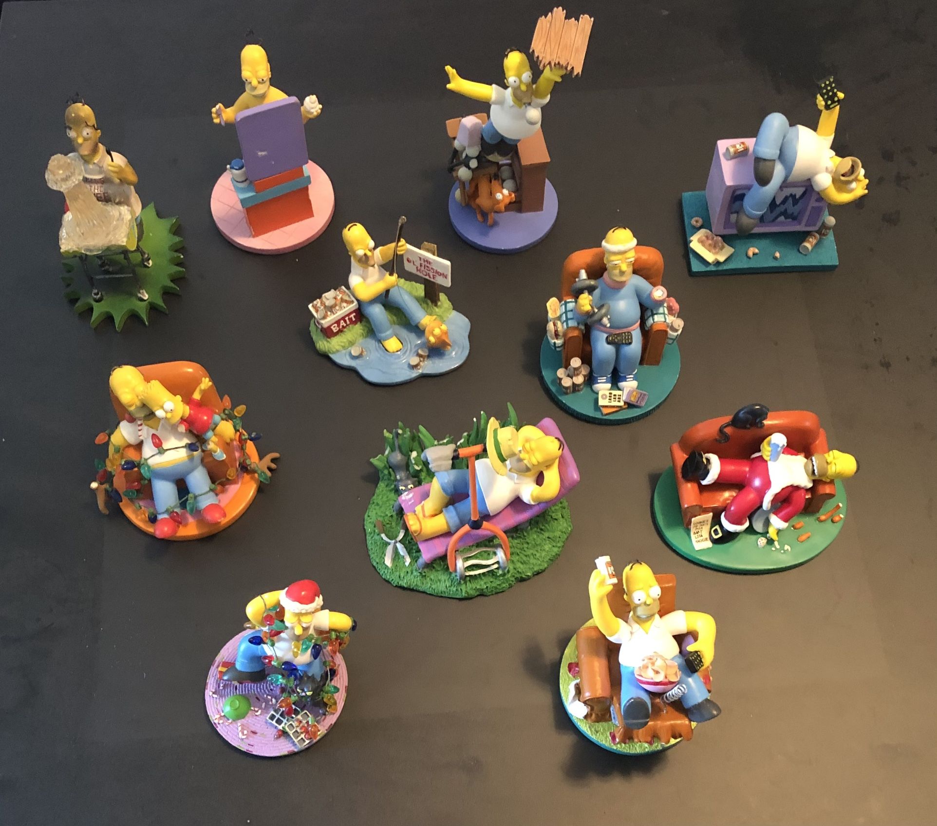 Lot Of 10 Misadventures Homer Sculpture Collection