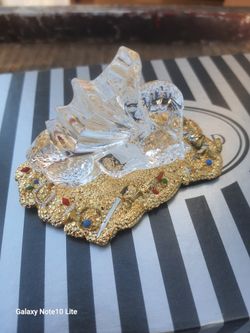 Crystal Dragon On Treasure, Waterford, New In Box