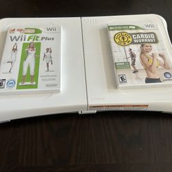 Nintendo Fit Balance Board Nintendo Exercise Fitness + Games Wii Fit plus + Golds Gym 