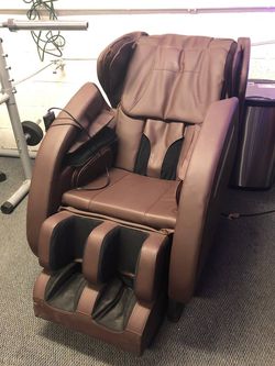 Real Relax Massage Chair, Full Body Recliner with Zero Gravity Chair, Air  Pressure, Bluetooth, Heat and Foot Roller Included, Brown 