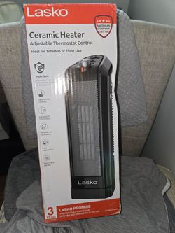Lasko Ceramic Heater with Adjustable Thermostat CT16450