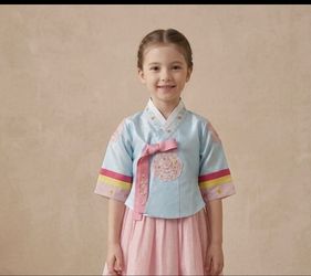 Girls Korean Hanbok Traditional Blouse Top size 4/5 used