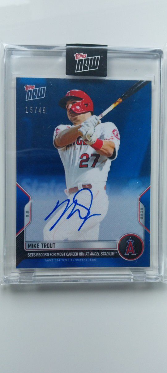 Mike Trout Topps NOW most Career HR At ANGELS STADIUM