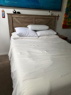 Rustic Wood Barn Door Headboard