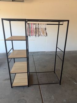 Coat rack and shelves