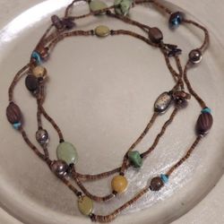 SILPADA GREEN & BLUE HOWLITE NECKLACE 