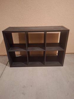 Dark Brown 6-Cube Storage Shelf Unit