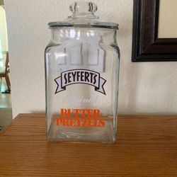 Vintage Seyfert’s Original Butter Pretzels Glass Jar