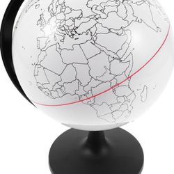 TOYANDONA Blank World Globe Small Educational Globe with Stand Dry Erase Diy Map Round Earth Globe Toys for for Geographical Teacher Students Classroo